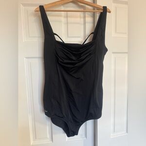 Speedo Black One-Piece Swimsuit Size 20